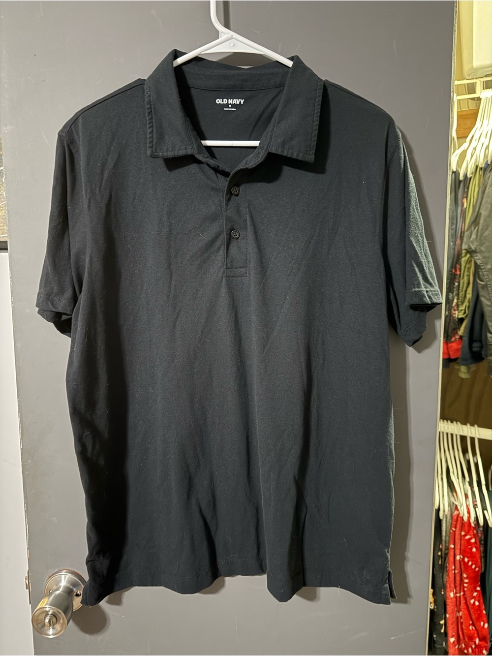 Old Navy Men’s Black Short-Sleeve Polo
